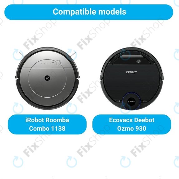 Sada náhradních dílů pro iRobot Roomba Combo 1138, Ecovacs Deebot Ozmo 930 (1x Hlavní kartáč, 2x Filtry, 2 páry Bočních kartáčů)