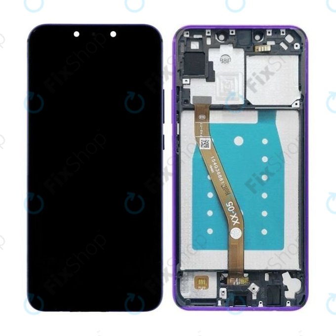 Huawei P Smart Plus (Nova 3i) - LCD Displej + Dotykové Sklo + Rám (Iris Purple) TFT
