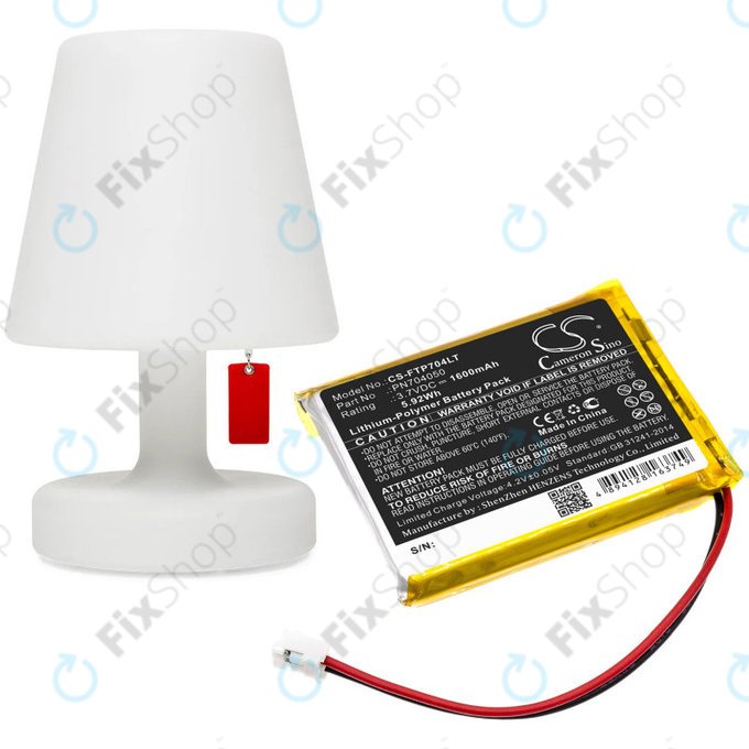 Baterie pro Fatboy Edison the Petit, LED Table Lamp Edison, 1600mAh, Li-Pol, 3.7V, PN704050, HQ