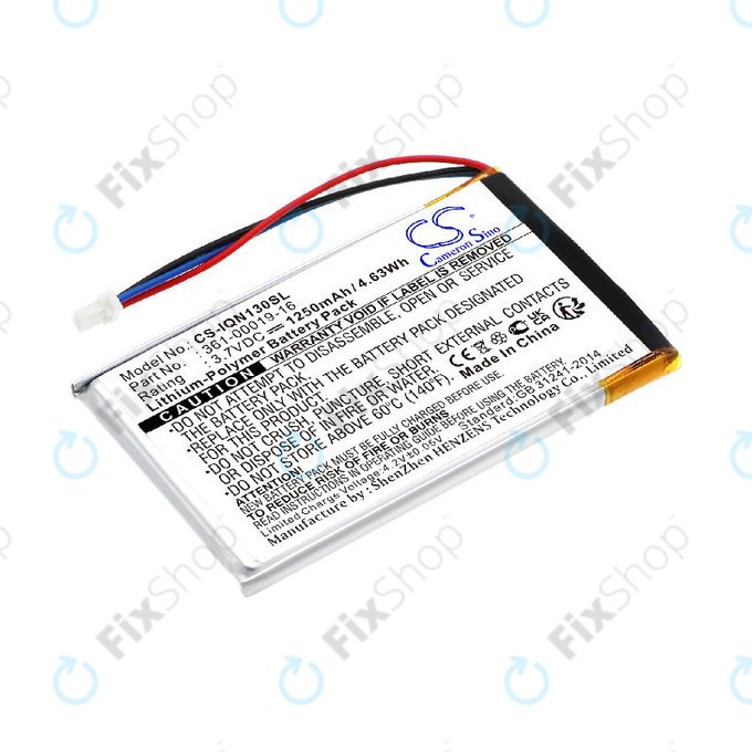 Baterie pro Garmin Nüvi 1300, 1350, 1370, 1390, 1490, 1250mAh, Li-Pol, 3.7V, 361-00019-16, HQ