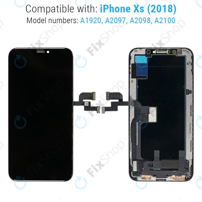 Displej pro iPhone XS, Dotykové sklo s rámem, Refurbished