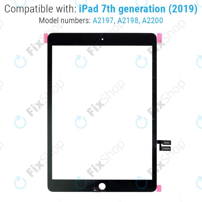 Dotykové sklo pro iPad (7th Gen 2019, 8th Gen 2020), Black