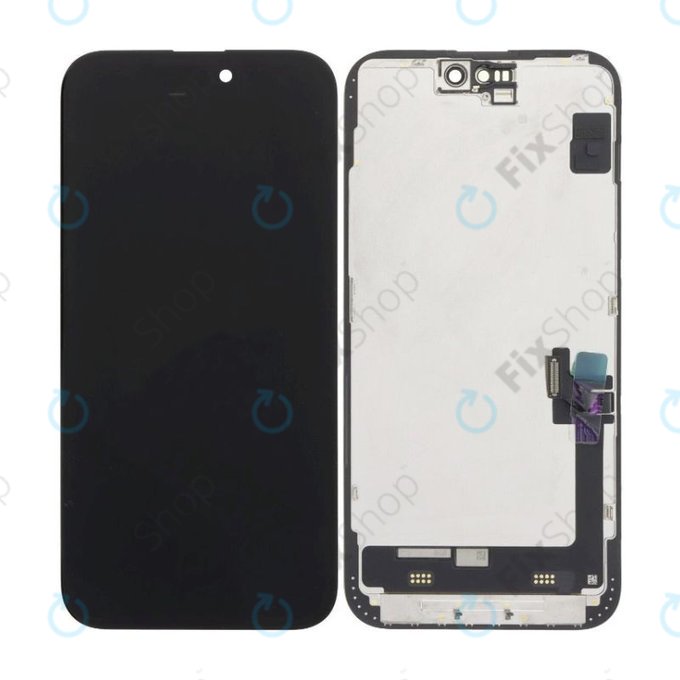 Displej Soft OLED pro iPhone 15 Plus, Dotykové sklo s rámem, FixPremium