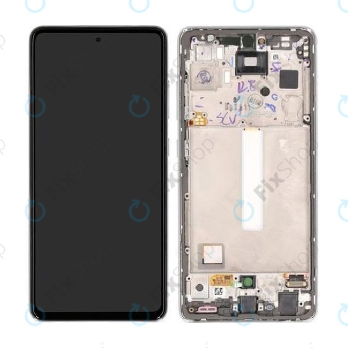 Samsung Galaxy A52s 5G A528B - LCD Displej + Dotykové Sklo + Rám (Awesome White) - GH82-26861D, GH82-26863D, GH82-26910D, GH82-26909D Genuine Service Pack