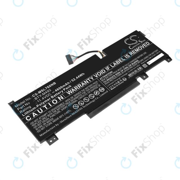 Baterie pro MSI Pulse GL76, Katana GF66, Bravo 15, Crosshair 17, 4600mAh, Li-Pol, 11.4V, BTY-M492, HQ