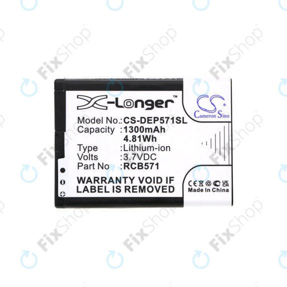 Baterie pro CPA Halo 11, 1300mAh, Li-Ion, 3.7 V, RCB571, HQ