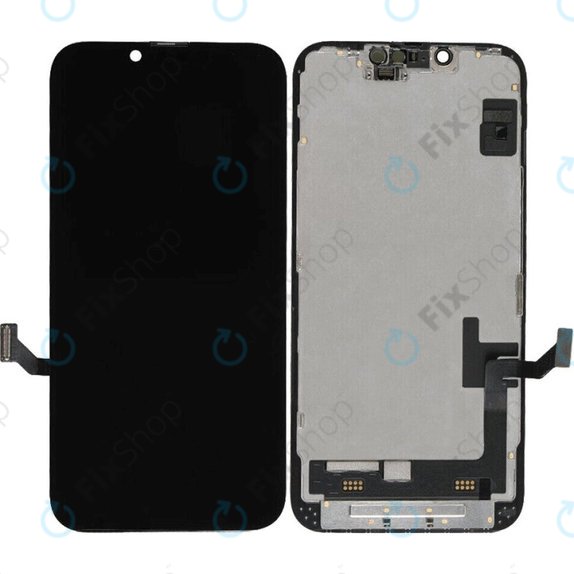 Displej Soft OLED pro iPhone 14, Dotykové sklo s rámem, FixPremium