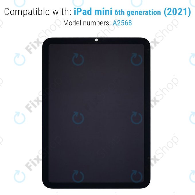 LCD Displej pro iPad Mini 6, Dotykové sklo bez rámu, Refurbished