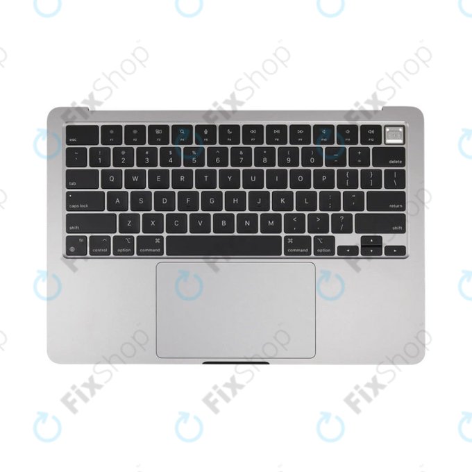 Horní rám klávesnice pro MacBook Air 13", A3113 (2024), s klávesnicí US a baterií, Space Gray, 661-40227, Genuine Apple