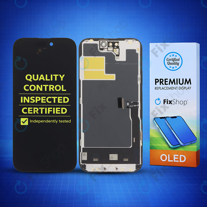 Displej Soft OLED pro iPhone 14 Pro, Dotykové sklo s rámem, DIAGNOSTIC