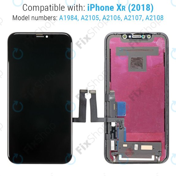 Displej pro iPhone XR, Dotykové sklo s rámem, Refurbished