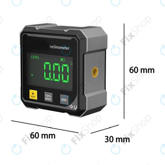 Digitální úhloměr s magnetem a laserem