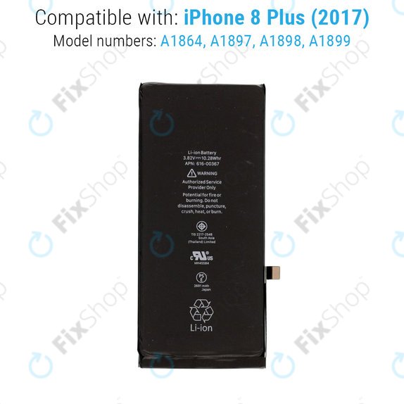 Baterie pro iPhone 8 Plus, 2691mAh