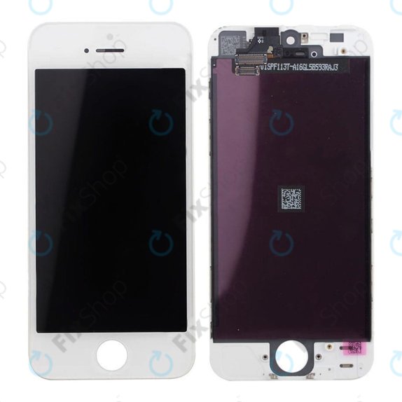 Displej pro iPhone 5, White, Dotykové sklo s rámem