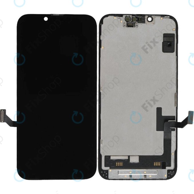 Displej Soft OLED pro iPhone 14, Dotykové sklo s rámem, DIAGNOSTIC