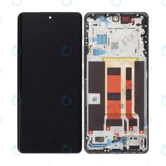Oppo Reno 10 CPH2531 - LCD Displej + Dotykové Sklo + Rám (Silvery Grey) OLED