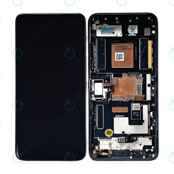 Asus ROG Phone 6 AI2201_C, 6 Pro AI2201_D - LCD Displej + Dotykové Sklo + Rám (Phantom Black) OLED