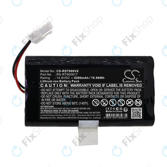 Baterie pro Rowenta Smart Force RR8021WH, 5200mAh, Li-Ion, 14.8V, RS-RT900817, HQ
