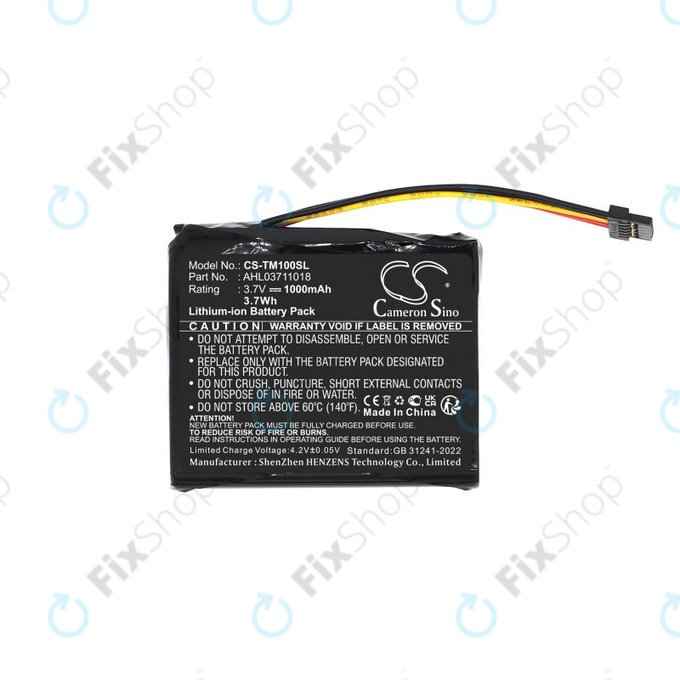 Baterie pro TomTom GO 1000 Live, 1005, 2050, 1000mAh, Li-Ion, 3.7V, AHL03711018, HQ