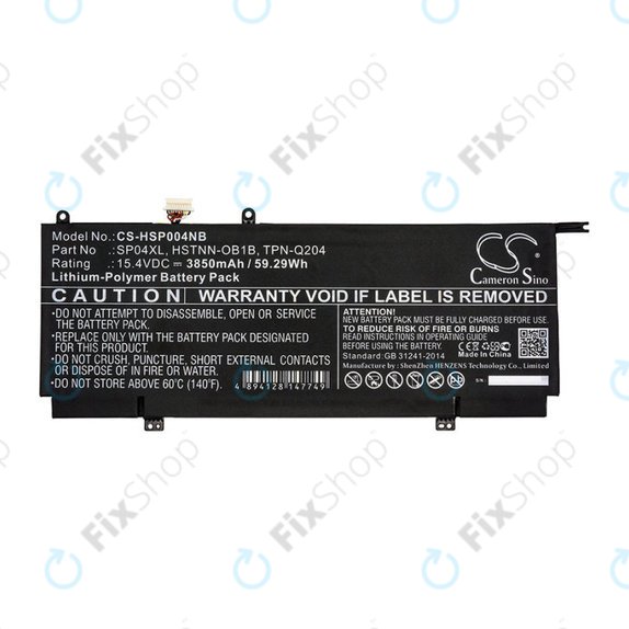 Baterie pro HP Spectre X360 13, 3850mAh, Li-Pol, 15.4V, HSTNN-OB1B, HQ