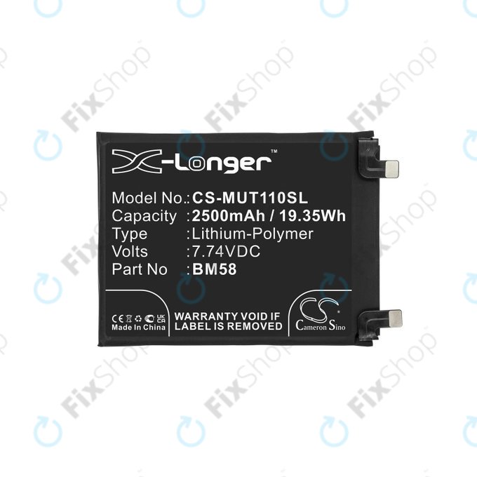 Baterie pro Xiaomi 11T Pro, 2500mAh, Li-Pol, 7.74 V, BM58, HQ