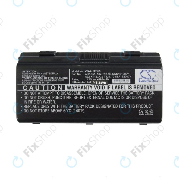 Baterie pro Asus X51RL, T12Jg, T12C, X51L, 4400mAh, Li-Ion, 11.1V, A32-X51, HQ