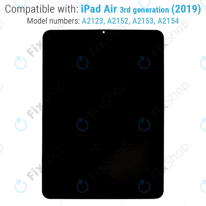 LCD Displej pro iPad Air (4th Gen 2020), Dotykové sklo bez rámu, Refurbished