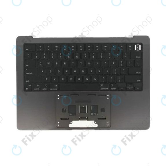 Horní rám klávesnice pro MacBook Pro 14", A3185 (2024), s klávesnicí US a baterií, Space Black, 661-50210, Genuine Apple