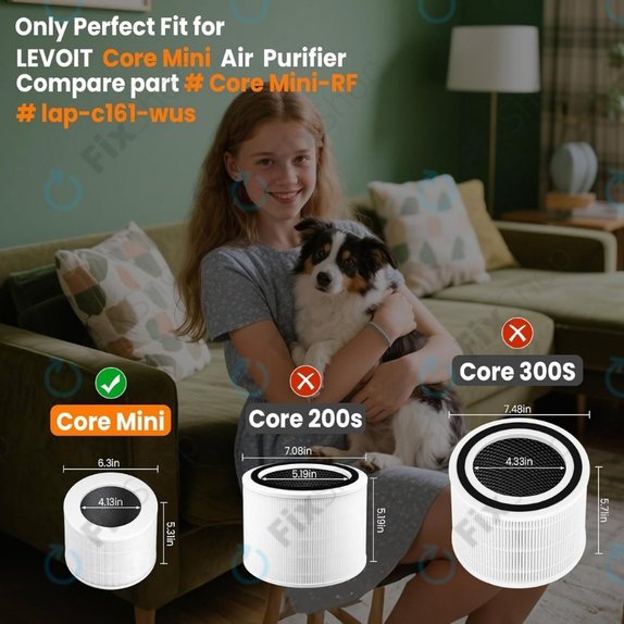Levoit Core Mini - HEPA filtr 3v1 (Aktivní uhlí) (2 ks)