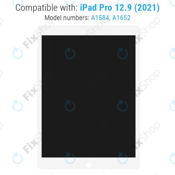 LCD Displej pro iPad Pro 12.9" (1st Gen 2015), White, Dotykové sklo a IC Board sout Frame, Refurbished