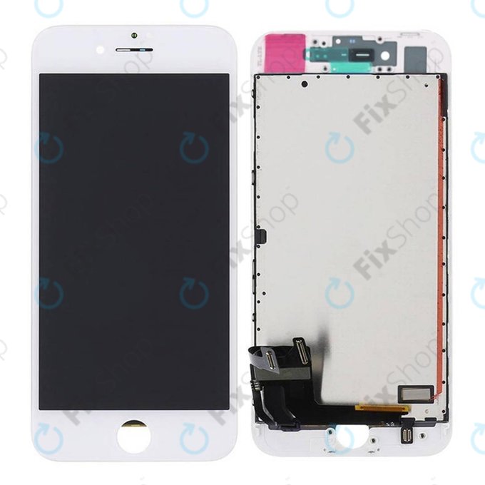 Displej pro iPhone 8, SE (2020), SE (2022), White, Dotykové sklo s rámem