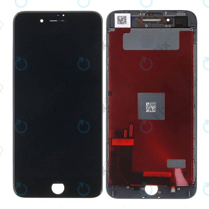 Displej pro iPhone 8 Plus, Black, Dotykové sklo s rámem, Refurbished