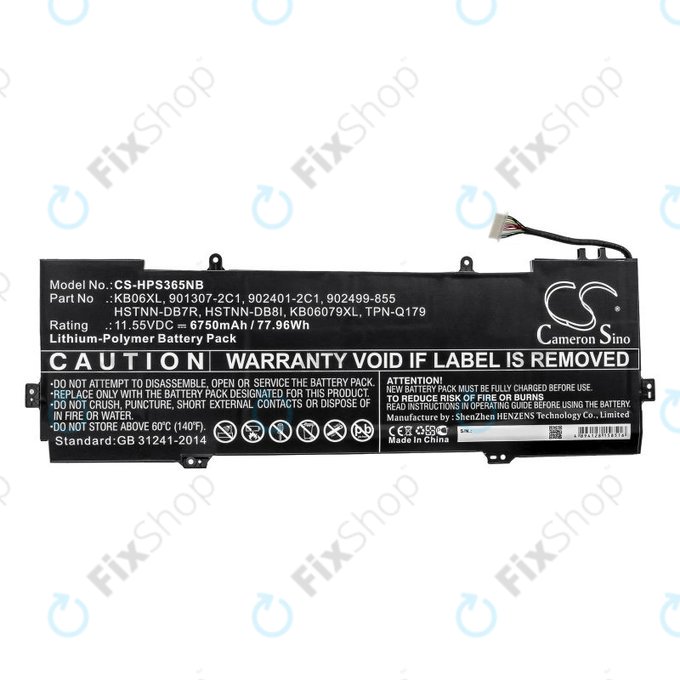Baterie pro HP Spectre X360 15, 6750mAh, Li-Pol, 11.55V, KB06XL, HQ