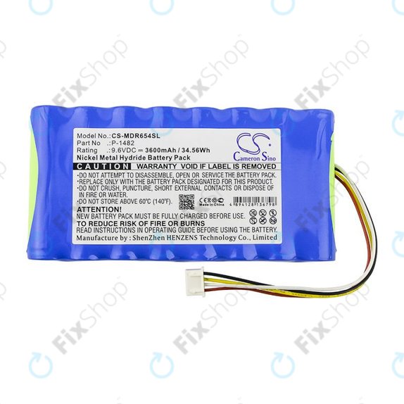 Baterie pro Chauvin Arnoux 6116, 8335, Scopix Mobiles Oscilloscope II, Megger CA 6543, 3600mAh, Ni-MH, 9.6V, P-1482, HQ