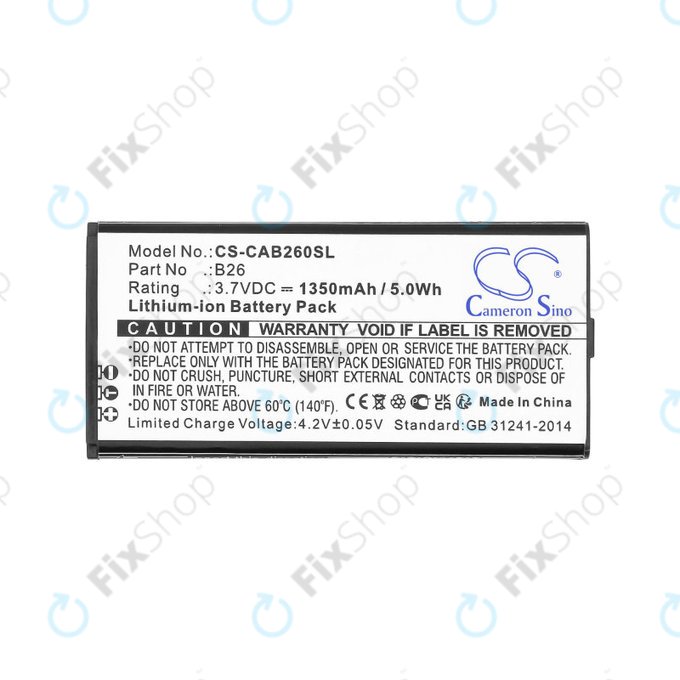Baterie pro Cat B26, 1350mAh, Li-Ion, 3.7V, B26, HQ