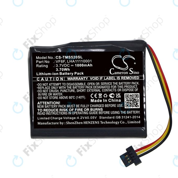 Baterie pro TomTom Start 52, 1000mAh, Li-Ion, 3.7V, VF6F, HQ