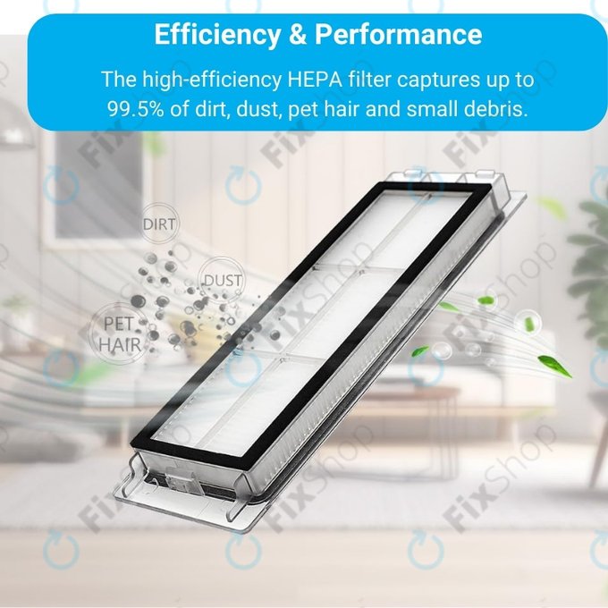 Xiaomi Roborock S5, S5 Max, S6, S6 MaxV, S6 Pure, E4, E5, Mijia 1S, Mi Robot Vacuum Mop 1S, Xiaowa E2, E3, Lite C10 - HEPA filtr (2ks)
