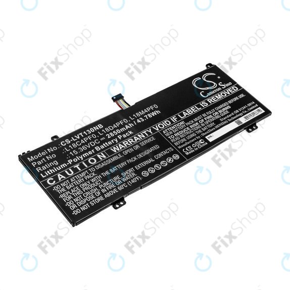 Baterie pro Lenovo ThinkBook 13s, 14s, 2850mAh, Li-Pol, 15.36V, L18C4PF0, HQ
