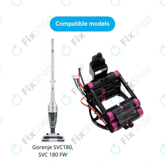 Gorenje SVC-series - Baterie 861789 Li-Ion 18.0V 3000mAh HQ