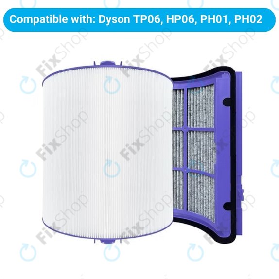 Dyson Purifier-series, Purifier humidifier-series, Hot and Cool Series 360° - HEPA filtr (Aktivní uhlí)