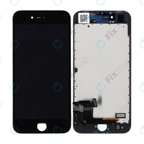 Displej In-Cell pro iPhone 8, SE (2020), SE (2022), Black, Dotykové sklo s rámem, FixPremium