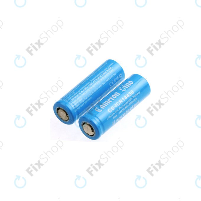 Nabíjecí baterie, 2ks, 650mAh, Li-ion, 3.7V, 14430, HQ
