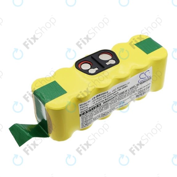 iRobot Roomba 500, 600, 700, 800, 900-series, R3, Scooba 450, Vileda 137173 - Baterie 11702, GD-Roomba-500, VAC-500NMH-33 Ni-MH 14.4V 2800mAh HQ