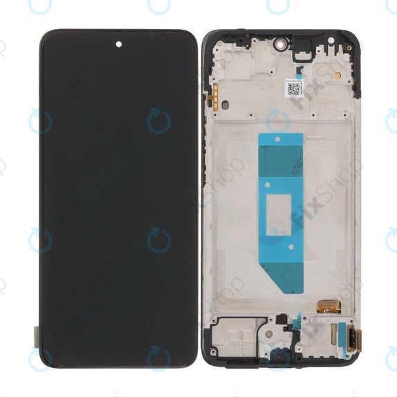 Displej OLED pro Xiaomi Redmi Note 14 4G, Black, Dotykové sklo s rámem