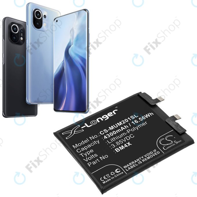 Baterie pro Xiaomi Mi 11, 4300mAh, Li-Pol, 3.85 V, BM4X, HQ