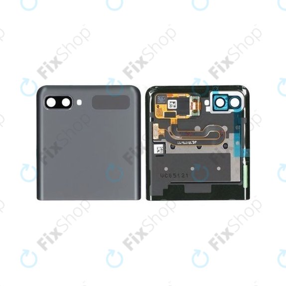 Samsung Galaxy Z Flip 5G F707B - LCD Displej + Dotykové Sklo + Rám (Vnější) (Mystic Gray) - GH96-13806A Genuine Service Pack