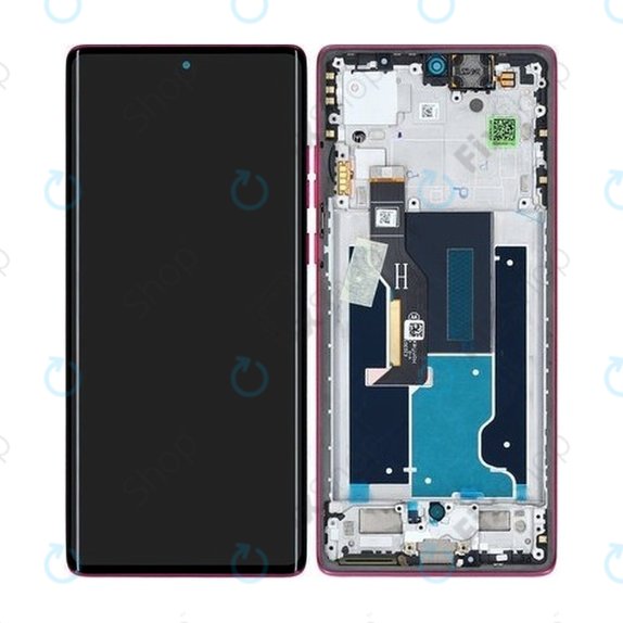 Motorola Edge 50 Fusion - LCD Displej + Dotykové Sklo + Rám (Hot Pink) - 5D68C24345 Genuine Service Pack