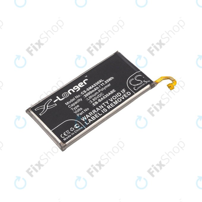Baterie pro Samsung A8 A530F (2018), 3000mAh, Li-Pol, 3.85 V, EB-BA530ABE, HQ