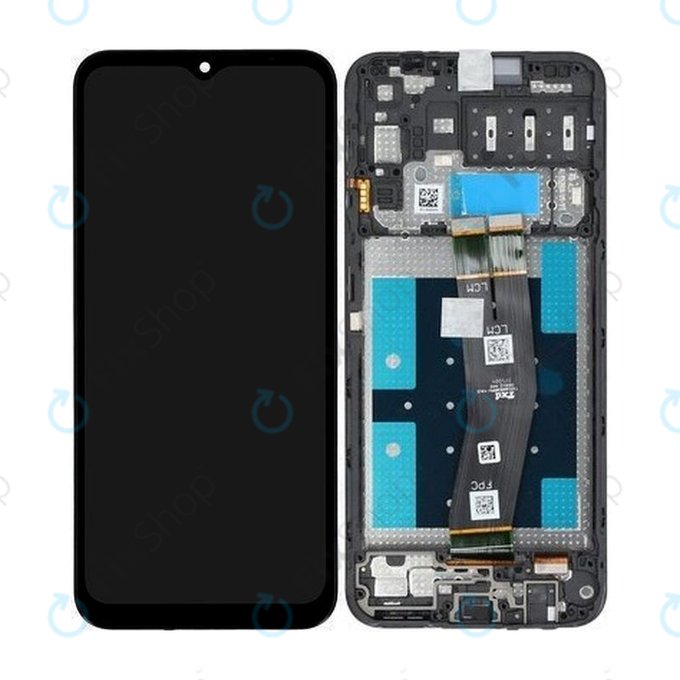 Samsung Galaxy A14 A145R - LCD Displej + Dotykové Sklo + Rám (Black) - GH81-23541A, GH81-23540A Genuine Service Pack