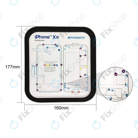 Magnetický Organizér Šroubků se Schématem (iPhone 6 - 11 Pro Max)